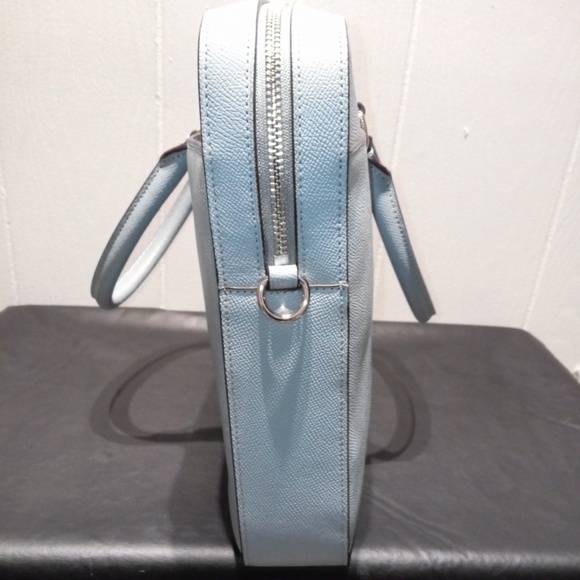 NWT COACH Leather Laptop Briefcase in Cornflower - Picture 5 of 8